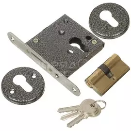 Замок врезной Trodos, ЗВ1-2, 202045, без ручки, цилиндровый, серый