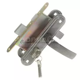 Замок врезной Зенит, ЗВ4-3.05, 00-00000530, ручка в комплекте, цилиндровый, серебряный