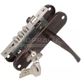 Замок врезной Зенит, ЗВ7-60.1, БП-00010082, ручка в комплекте, цилиндровый, медный