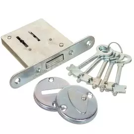 Замок врезной Зенит, ЗВ8-4.1, БП-00011722, без ручки, сувальдный, 5 ключей, хром