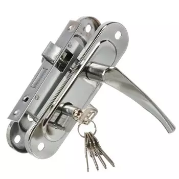 Замок врезной Зенит, ЗВ4-50.01П, БП-00015253, ручка в комплекте, цилиндровый, хром