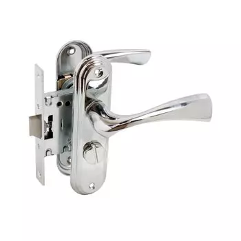 Защелка Булат, ЗЩ1-Д03.04 АЛЬФА, 13 960, с фиксатором, ЛЕВАЯ НАРУЖНЯЯ/ПРАВАЯ ВНУТРЕННЯЯ, хром