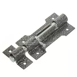 Засов накладной, Делга, 8482, с круглым ригелем, античное серебро