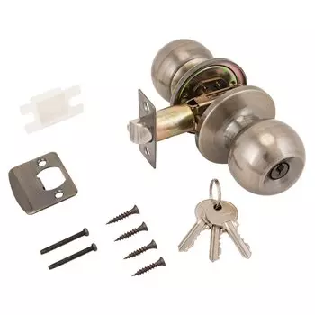 Защелка врезная, Аллюр, 5560 AB, 8695, с фиксатором, с ключом, бронза