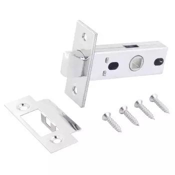 Защелка врезная, Аллюр, L45-8 CP, 11209, язычок металлический, 25 мм, хром