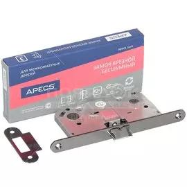 Замок врезной Apecs, 5300-WC-AB, 11349, язычок металлический, с фиксатором, без ручек и сердцевины, бронза