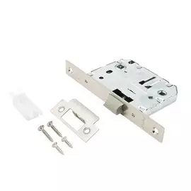 Защелка врезная, Avers, 5600-P-WC-NIS, 22529, язычок пластиковый, с фиксатором, матовый никель