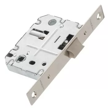 Защелка врезная, Code Deco, 5600-P-WC-NIS, 00034067, язычок пластиковый, с фиксатором, матовый никель