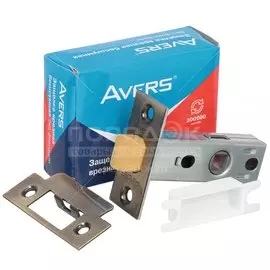 Защелка врезная, Avers, 5400-P-AB, 21094, язычок пластиковый, без ручек, бронза