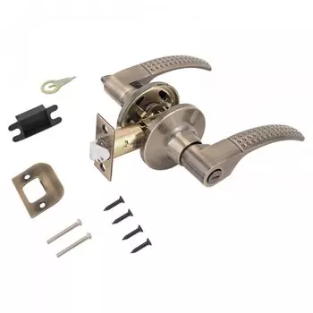 Защелка врезная, Стандарт, 8510 BK AB, 10143, с фиксатором, бронза