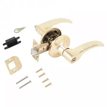 Защелка врезная, Стандарт, 8510 BK PB, 10146, с фиксатором, золото