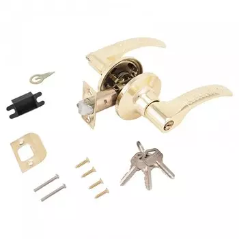 Защелка врезная, Стандарт, 8510 ET PB, 10133, с фиксатором, с ключом, золото