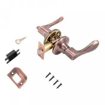 Защелка врезная, Стандарт, 8531 BK AC, 13402, с фиксатором, медь