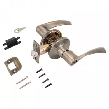 Защелка врезная, Стандарт, 8901 BK AB, 10135, с фиксатором, бронза