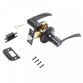 Защелка врезная, Стандарт, 8901 BK BL, 13391, с фиксатором, черная