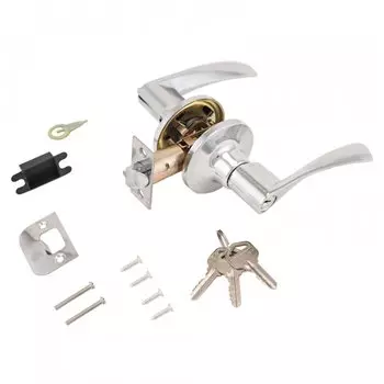 Защелка врезная, Стандарт, 8901 ET CP, 10130, с фиксатором, с ключом, хром