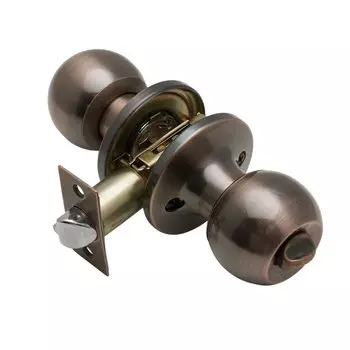 Защелка врезная, Vrata, ЗШ-03, 204813, с фиксатором, медь