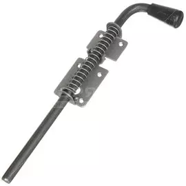 Засов накладной, с пружиной, ригель круглый, Домарт, 400 мм