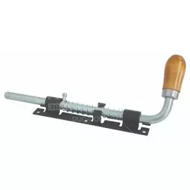 Засов с пружиной, Домарт, 16 мм, ЗСП-600, 9618, черный