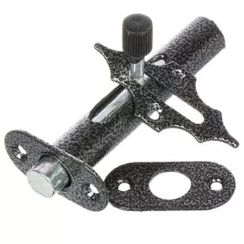 Засов врезной, ригель круглый, Делга, 00008762, серебро