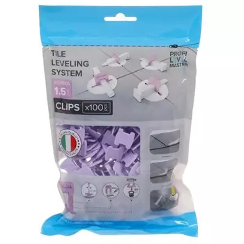 Зажим для выравнивания плитки 1.5 мм, 100 шт, СВП Norma, PLM, 00-00002166