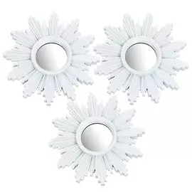 Зеркало настенное, 25 см, пластик, круглое, белое, Y4-5294