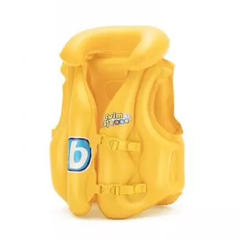 Жилет надувной от 3-6 лет, Bestway, 51х46 см, желтый, 32 034