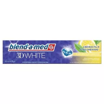 Зубная паста Blend-a-med, 3D White Свежесть лимона, 100 мл