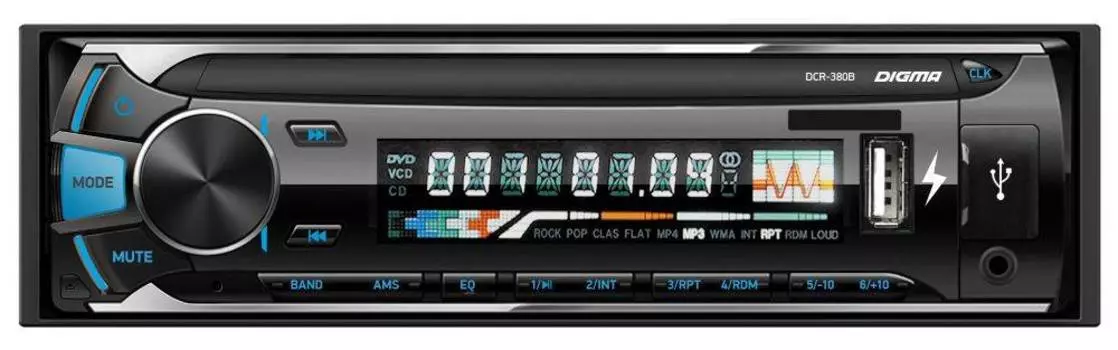 Автомагнитола Digma DCR-380B
