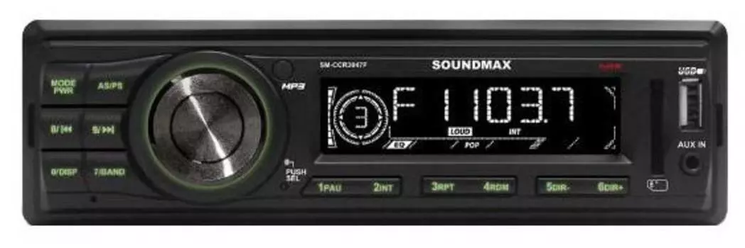 Автомагнитола Soundmax SM-CCR3047F (sm-ccr3047f(черный)\g)