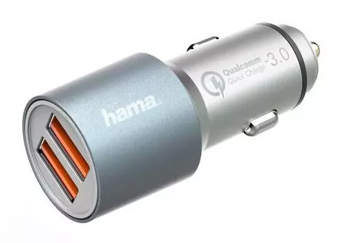 Автомобильное зар./устр. Hama H-173654 серебристый (00173654)