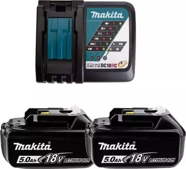 Батарея аккумуляторная Makita BL1850B 18В 5Ач Li-Ion (З/У в компл.) (191l74-5)