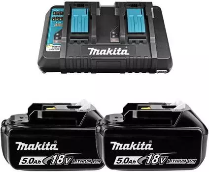Батарея аккумуляторная Makita BL1850B 18В 5Ач Li-Ion (З/У в компл.) (191l75-3)