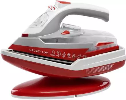 Беспроводной утюг Galaxy Line GL 6150 белый/красный (ГЛ6150Л)