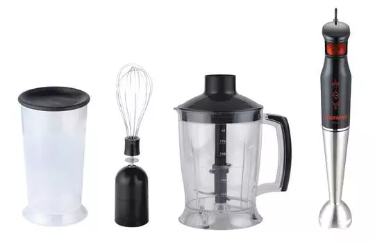 Блендер погружной Starwind SBP2412w черный/оранжевый