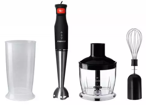 Блендер погружной Starwind SBP3432b черный/красный