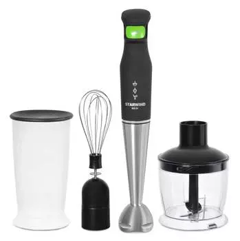 Блендер погружной Starwind SBS2212w черный/зеленый