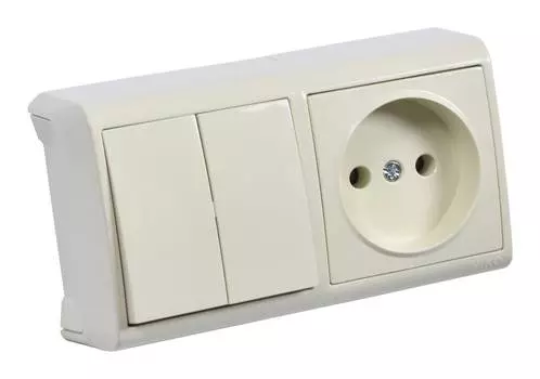 Блок Panasonic Vera кремовый глянцевый (90681391-ru)