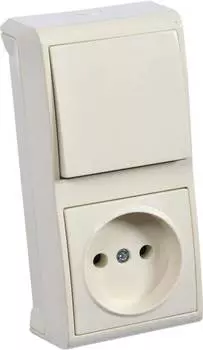 Блок Panasonic Vera Вертикальный кремовый глянцевый (90681286-ru)