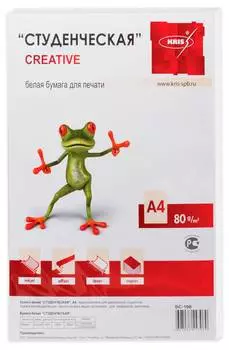 Бумага Creative A4 БС-100 80г/м2 100л., белый