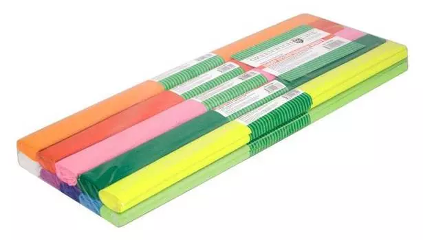 Бумага цветная CR25090 крепир. 10л. 10цв. 32г/м2