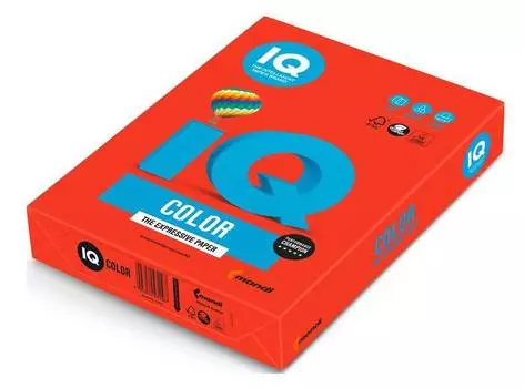 Бумага IQ Color A4 CO44 80г/м2 500л., красный коралловый