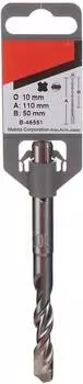 Бур Makita B-46551 по бет/кирп/камн Д=10мм Дл=110мм (1пред.) для перфораторов