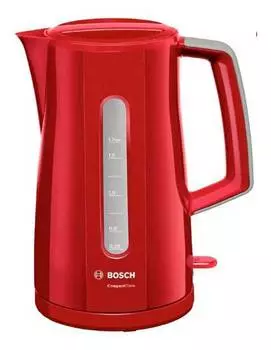 Чайник электрический Bosch TWK3A014 красный, пластик