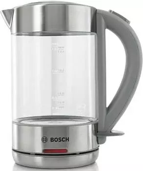 Чайник электрический Bosch TWK7090B нержавеющая сталь, нержавеющая сталь/стекло
