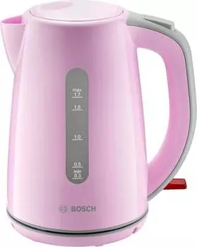 Чайник электрический Bosch TWK7500K розовый/серый, пластик