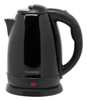 Чайник электрический Starwind SKS2050 черный, нержавеющая сталь/пластик