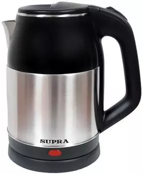 Чайник электрический Supra KES-1844S черный/нержавеющая сталь, нержавеющая сталь