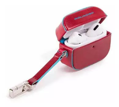 Чехол для наушников Piquadro Blue Square красный натур.кожа (ac5308b2/r)
