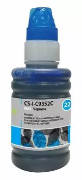 Чернила Cactus CS-I-C9352C голубой фл. 100мл для HP DJ 3920/3940/D1360/D1460/D1470/D1560/D2330/D2430